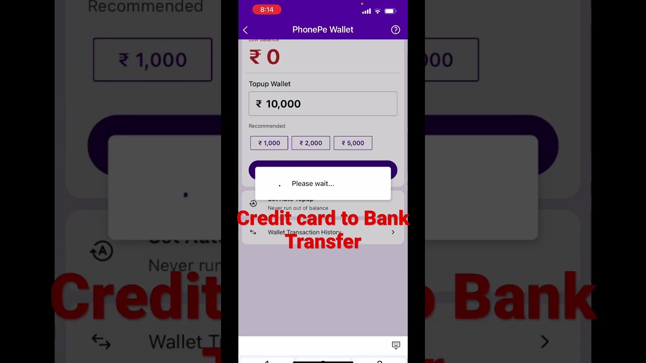 Credit Card to Bank transfer any charges PhonePe Wallet #tech7n #trending #subscribe #ytshorts