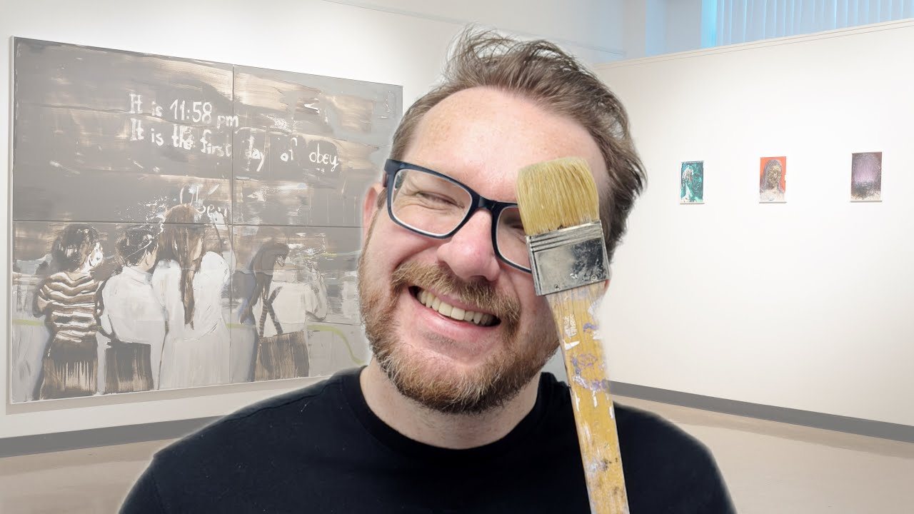 Beginning of a painting session