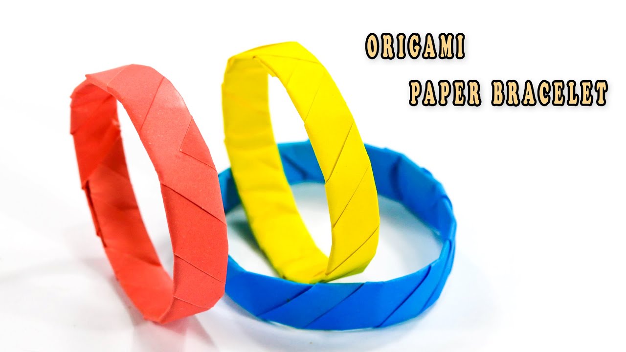 Origami Tutorial - How to fold an Easy paper Origami Bracelet