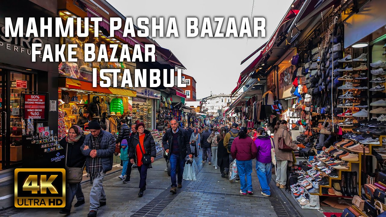 EXPLORING FAMOUS MAHMUTPAŞA CLOTHING & TEXTILES BAZAAR - 4K Walking Tour