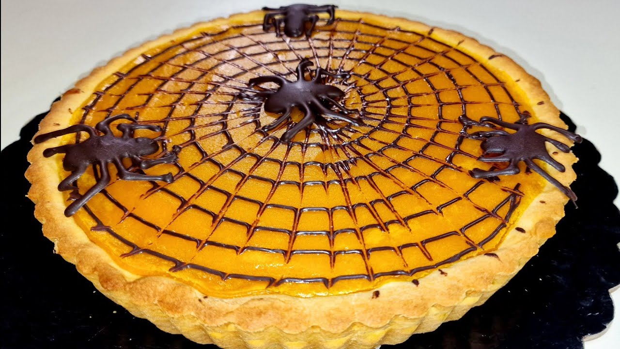 🕸TORTA CON CREMA ALLA ZUCCA🎃 PER HALLOWEEN CON DECORAZIONE 🕷 IN CIOCCOLATO-corso di pasticceria