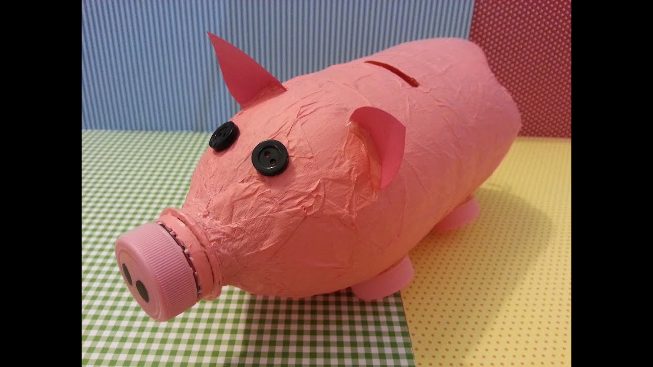 TUTORIAL: SALVADANAIO con una BOTTIGLIA di plastica (-rIcIcLo-DiY-)