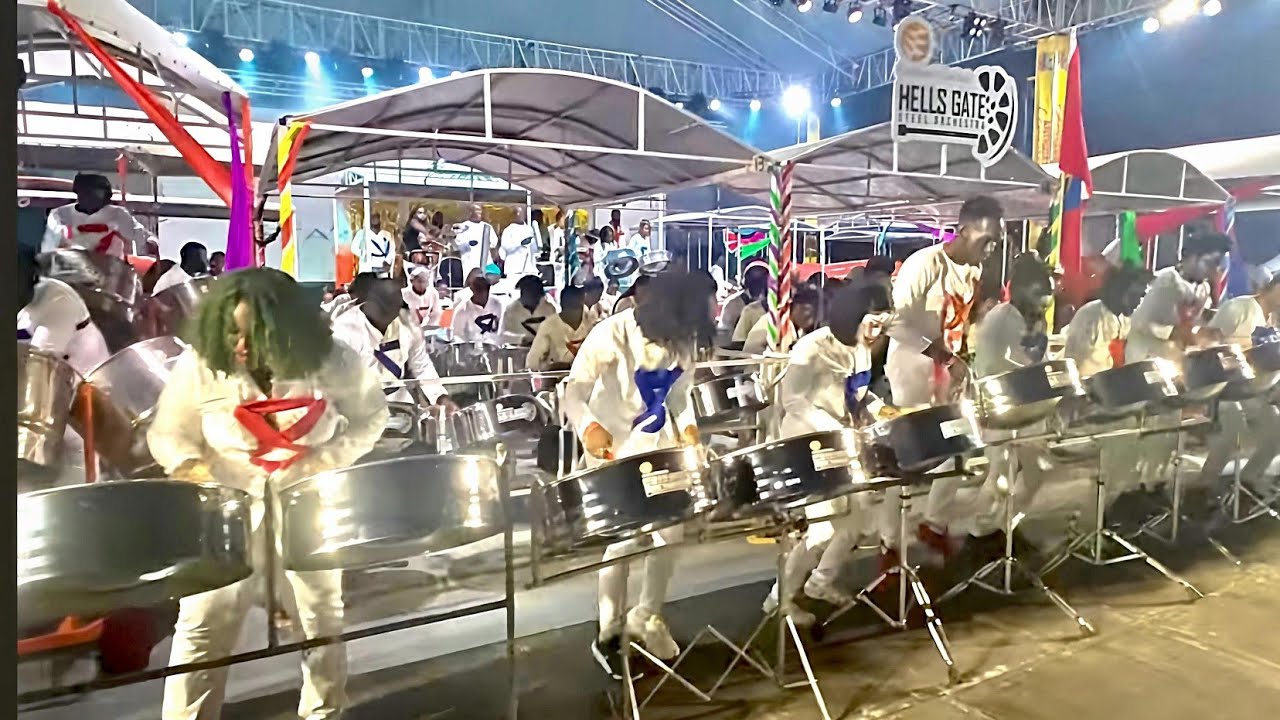 Hell's Gate Steel Orchestra panorama 2025 winning performance.  
