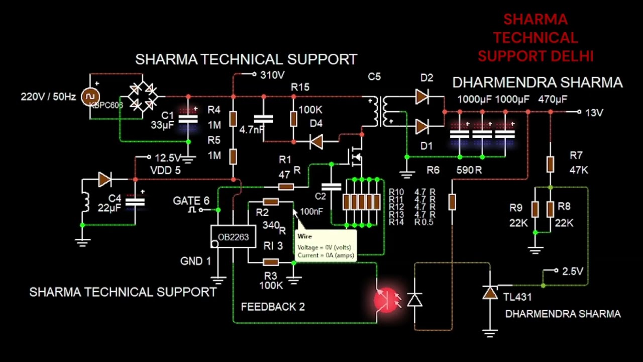 OB2263 PWM IC LED TV COMBO BOARD POWER SUPPLY FULL WORKING DETAIL