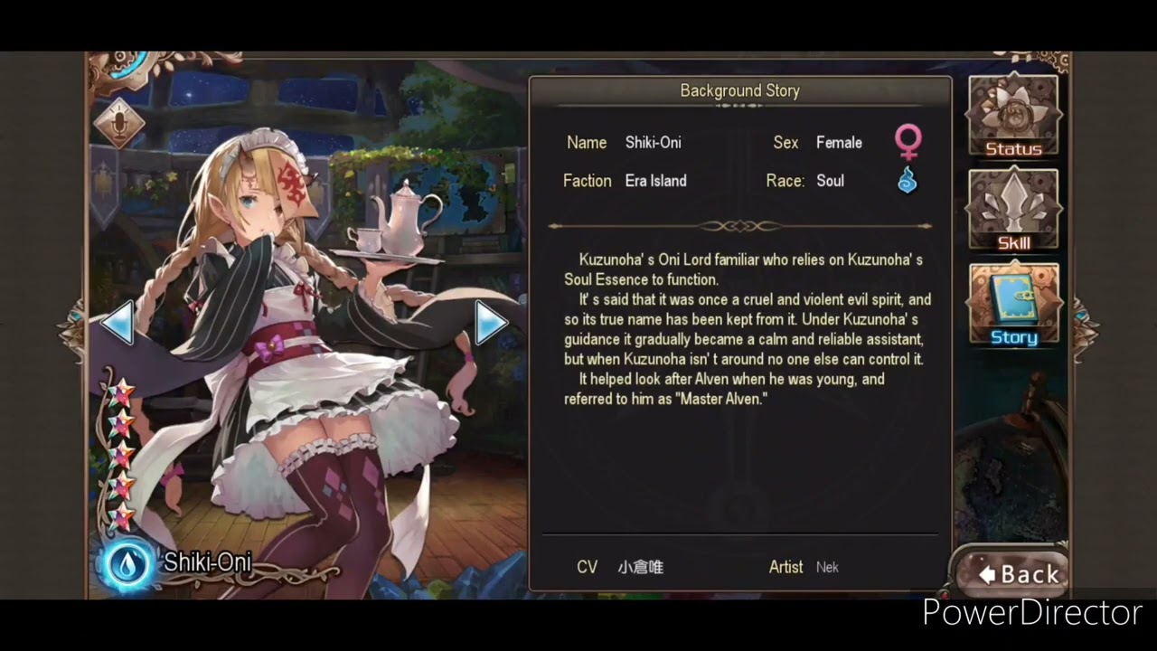 Tales of Erin Character: Water (Background Story)