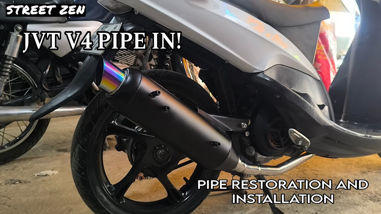 JVT V4 Shark Tip Pipe in! Mio Sporty. Pipe Restoration