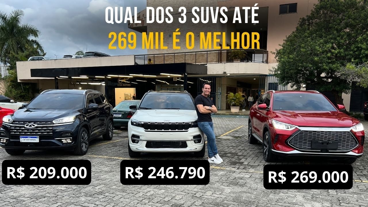 Qual dos 3 SUVs até R$ 269 mil é o melhor?