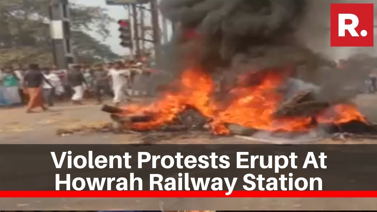 West Bengal: Violent Protests Erupt At Howrah Railway Station Over Citizenship Amendment Bill