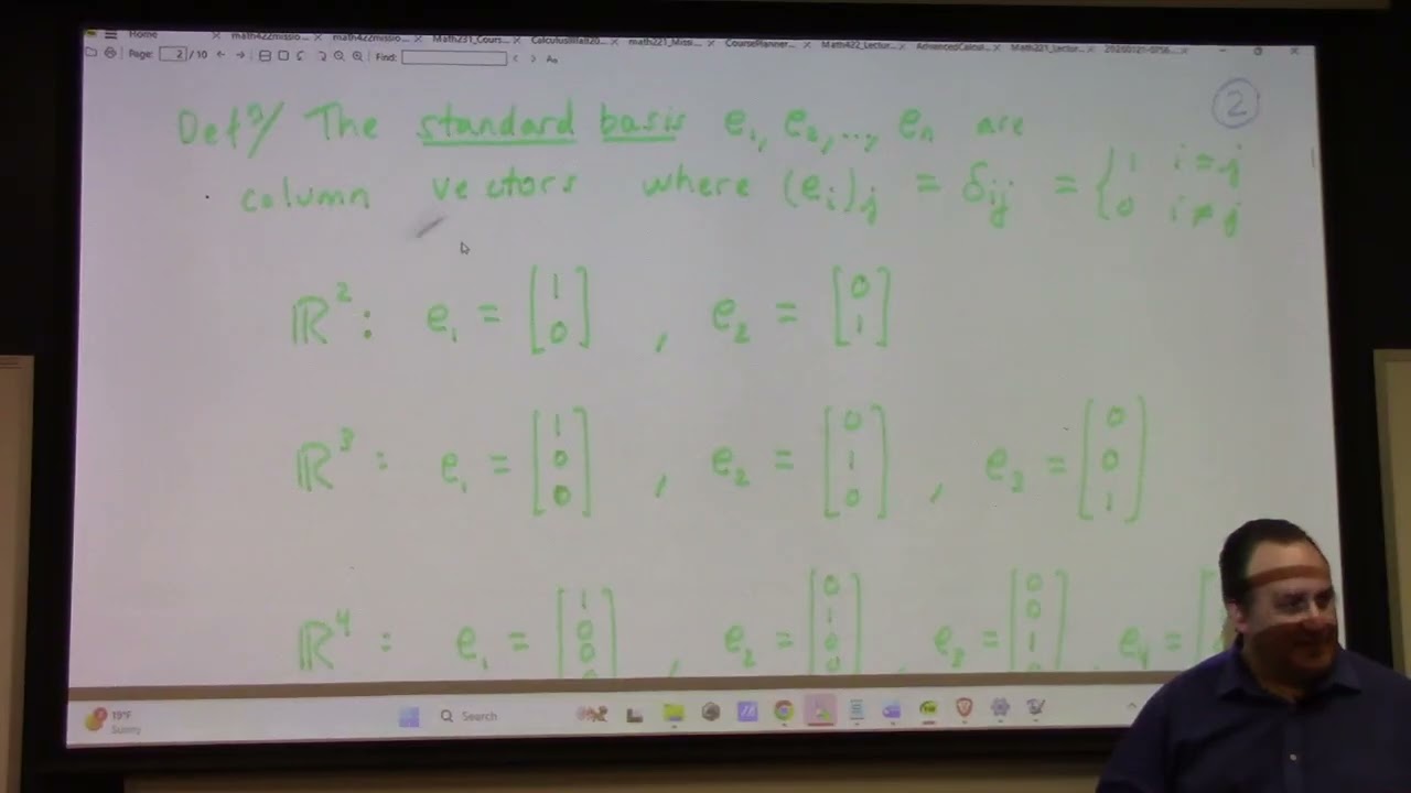Applied Linear: L2: RREF and Gauss Jordan Algorithm, how to interpret RREF, 1-21-26
