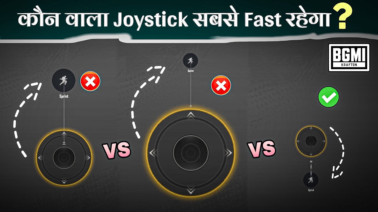 Small Vs Big Vs Reverse Joystick Guide BGMI x PUBG // Best Joystick Size & Placement Guide!