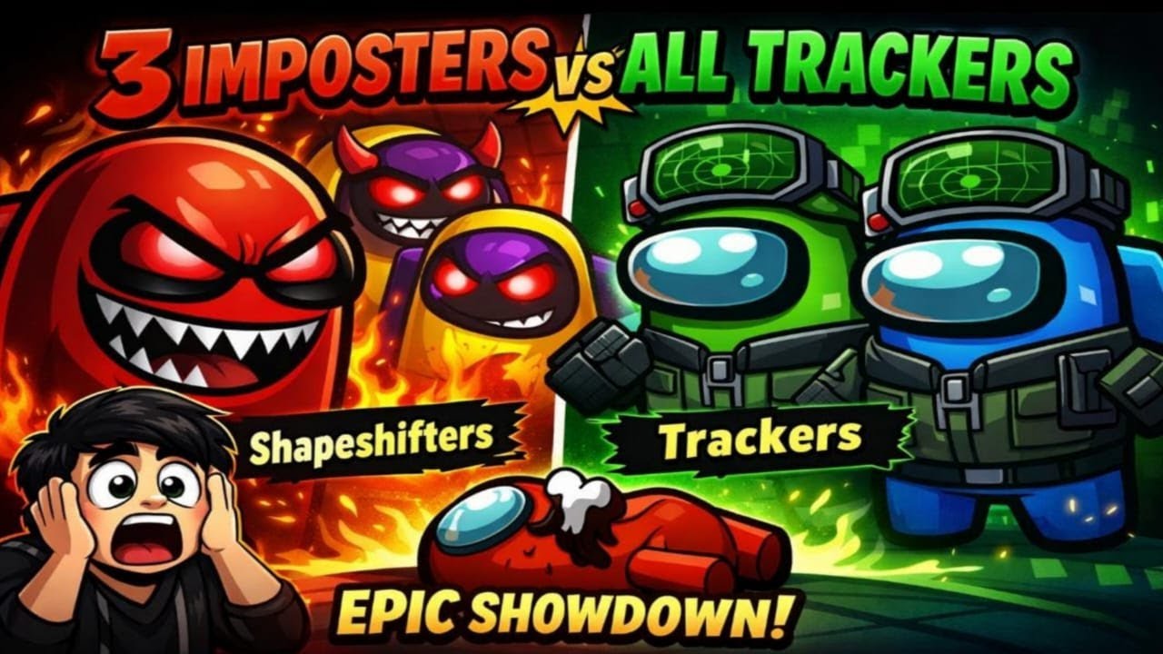 Among Us GONE CRAZY 😱 | 3 Shapeshifters vs All Trackers