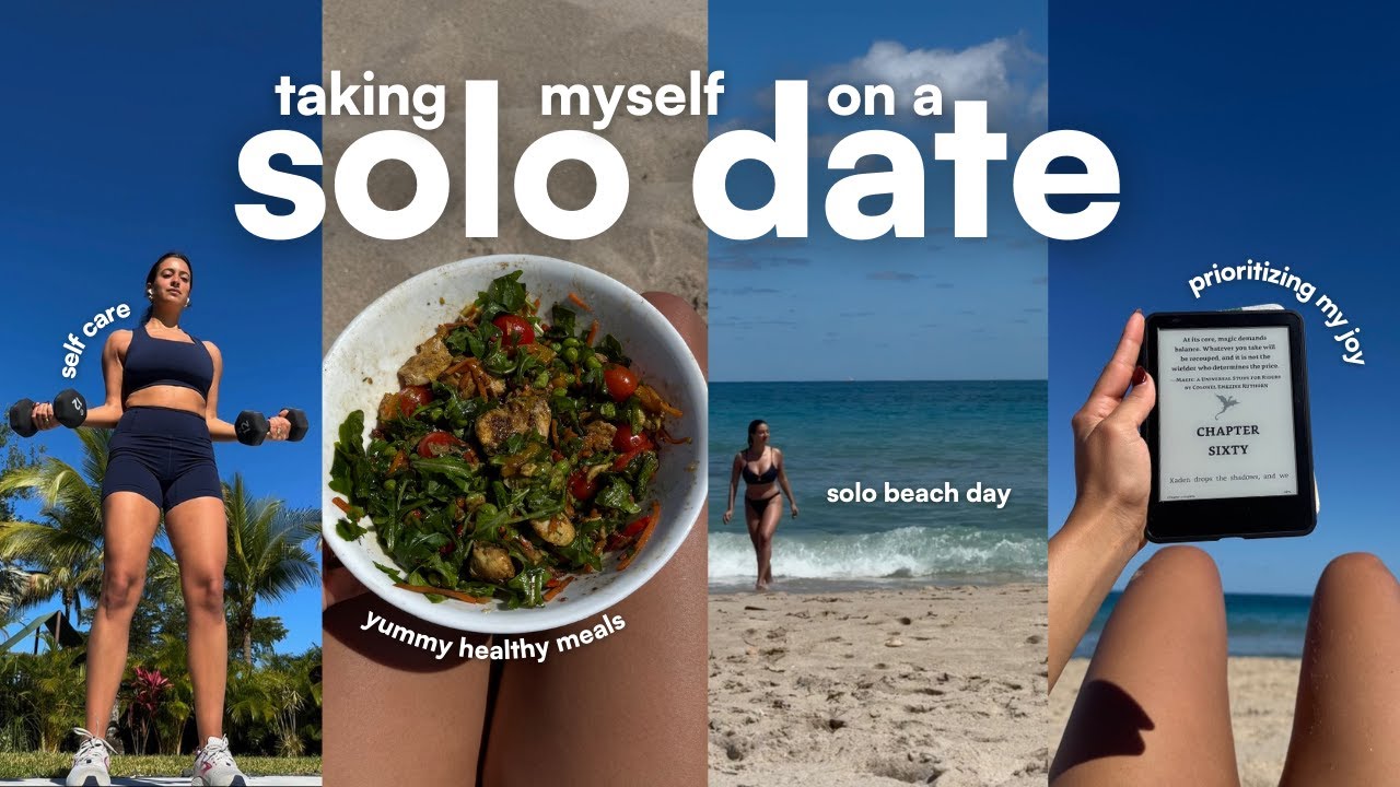 SELF-CARE DIARIES | beach solo date, reading, body care & working out