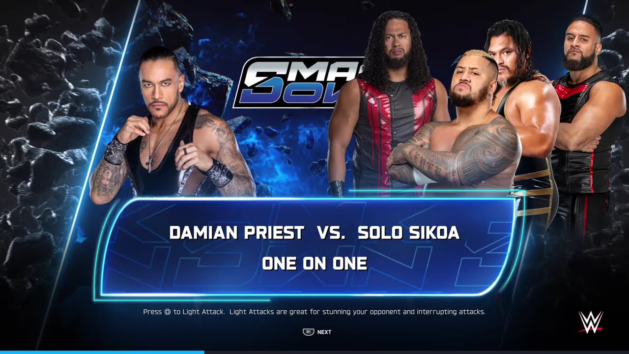 WWE 2K25 | Damien Priest vs Solo Sikoa | Smackdown