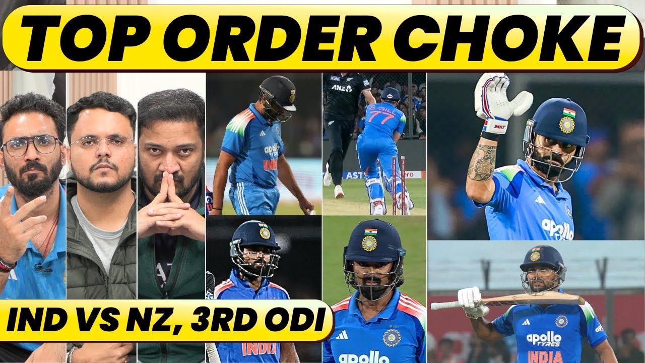 🔴INDIA VS NZ, 3RD ODI LIVE: INDIA TOP ORDER FLOP, VIRAT KOHLI 68*, NKR 53, ALL EYES ON KING KOHLI