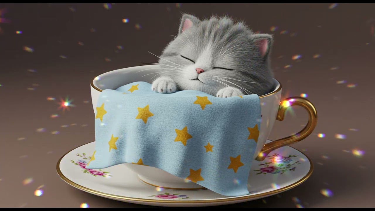 Whiskers and Wishes 🐱✨ | Gentle Instrumental Lullabies for Kids 🌙🎶