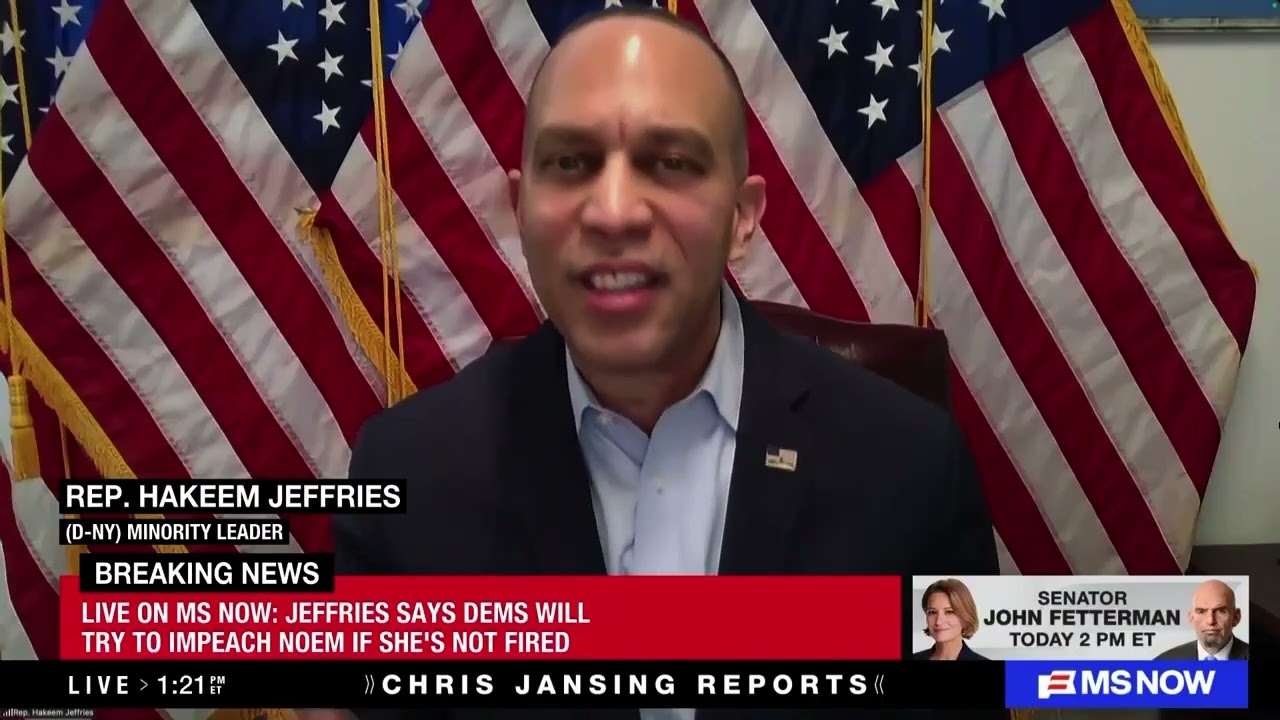 Leader Jeffries on MS Now's Chris Jansing Reports