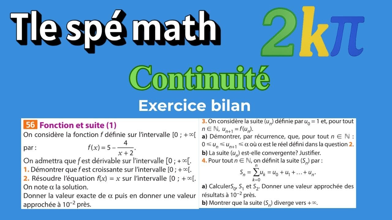 56p127 Étude complète : résoudre f(x)=x puis analyser la suite (uₙ) et la somme Sₙ