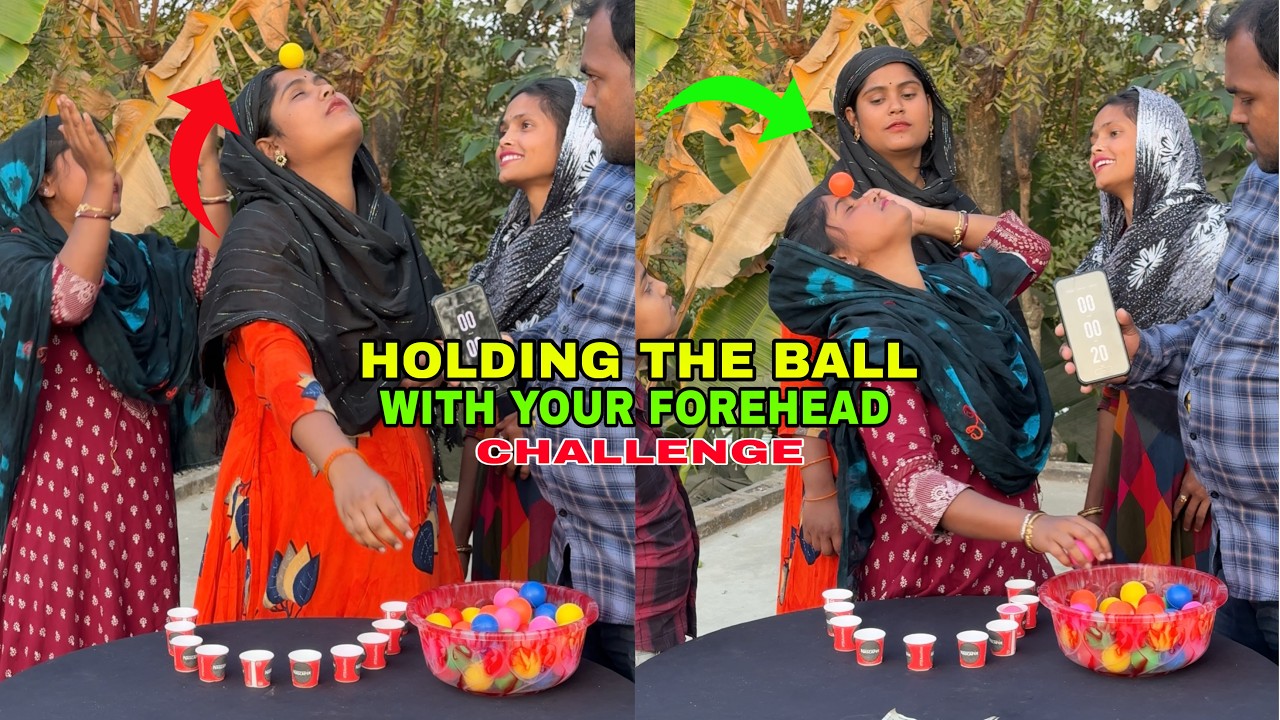 Holding The Ball With Your Forehead Challenge #funny #challenge #gaming 
