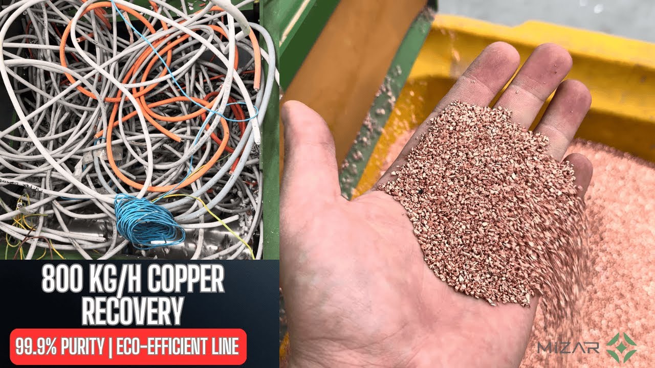 800 kg/h Eco-Efficient Copper Recovery | ERP M1 Compact Cable Recycling Line