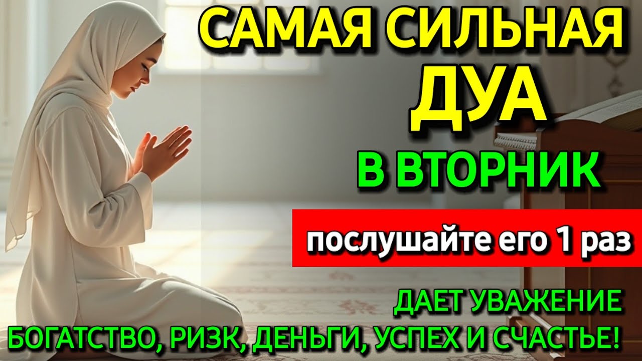 Не пропусти дуа в  ВТОРНИК — самые сложные проблемы решатся, ИншаАллах 2
