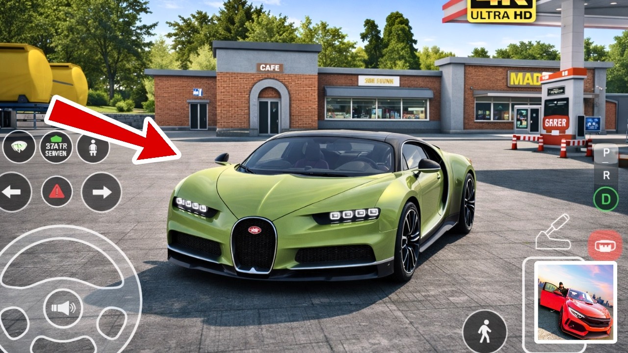 Bugatti Chiron Car Parking Driving School Realistic Gameplay | ULTRA Graphics