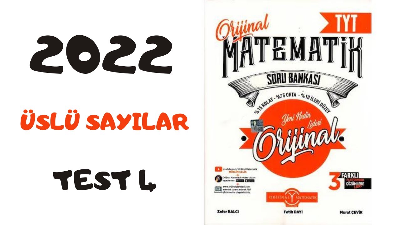 (2022) ORİJİNAL MATEMATİK TYT ÇÖZÜMLERİ | ÜSLÜ SAYILAR TEST 4| #yks2022 #2022tayfa