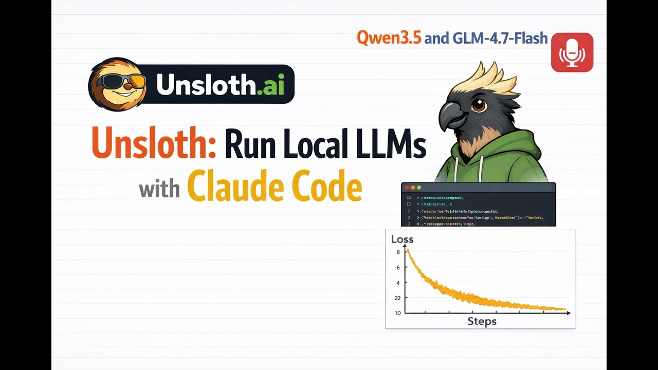 Unsloth + Claude Code: Запуск локальных LLM-программ с помощью Claude Code. Qwen 3.5 и GLM-4.7-Fl...