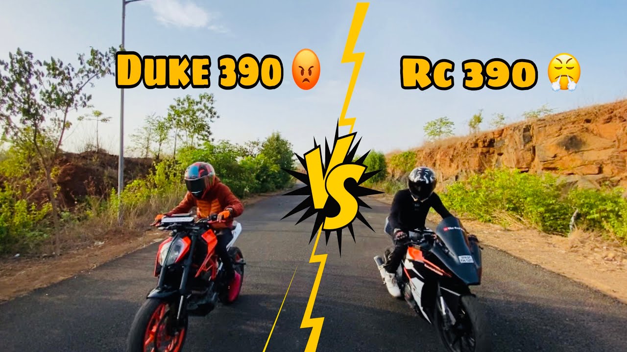 Ktm Rc 390 Vs Duke 390 Drag Race 😨| Crazy Ride 🔥| Duke 390 Long Whillie 🥵