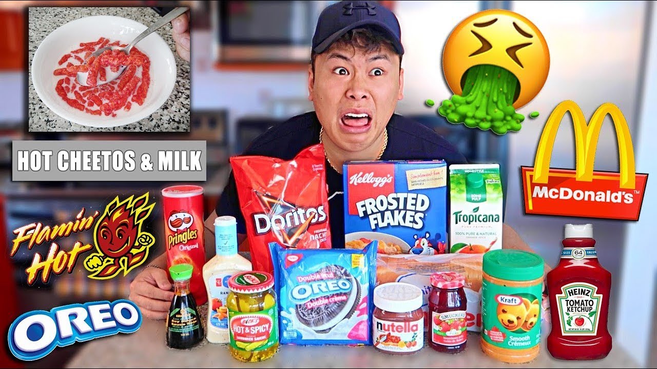 10 WEIRD Food Combinations People LOVE! (TRYING FOOD COMBOS PEOPLE LIED ABOUT)