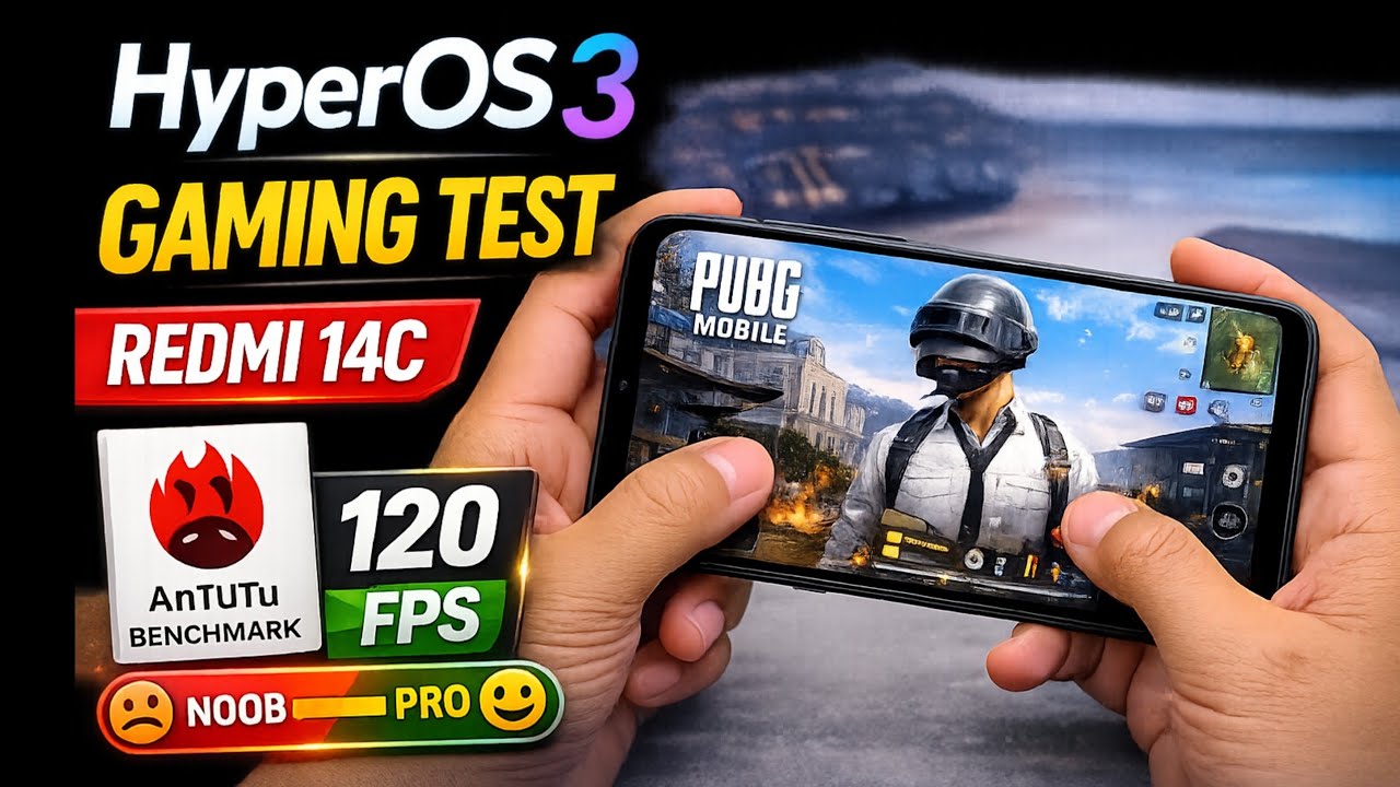 Тест производительности, FPS и плавности PUBG на Redmi 14C HyperOS 3 🔥