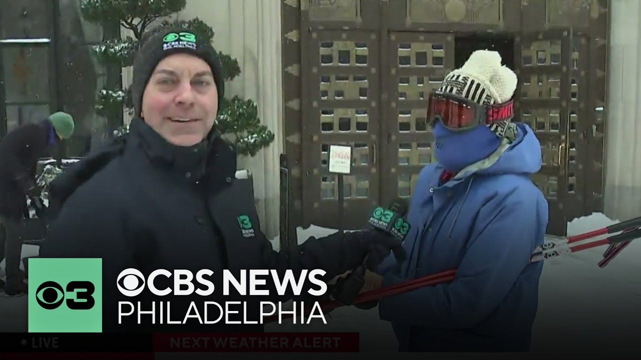 Shovels, skis and snow plows used to clear roads as winter storm slams the Delaware Valley