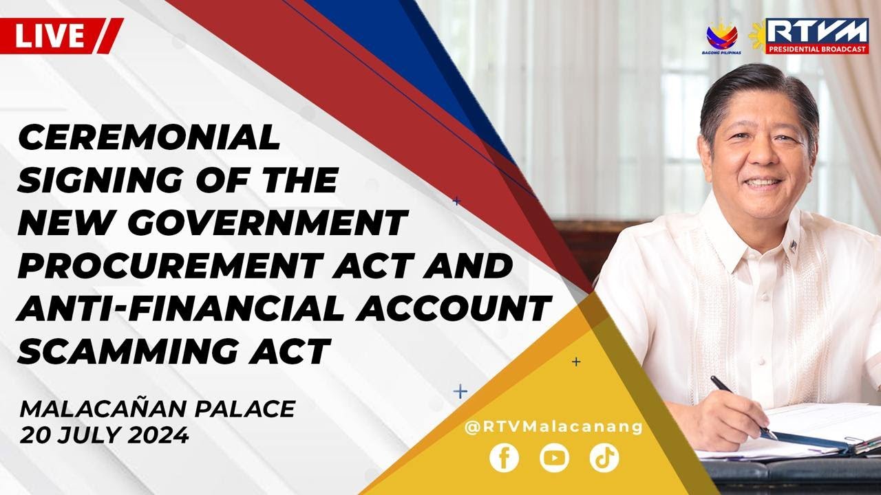 Ceremonial Signing of the New Government Procurement Act and Anti-Financial Account Scamming Act