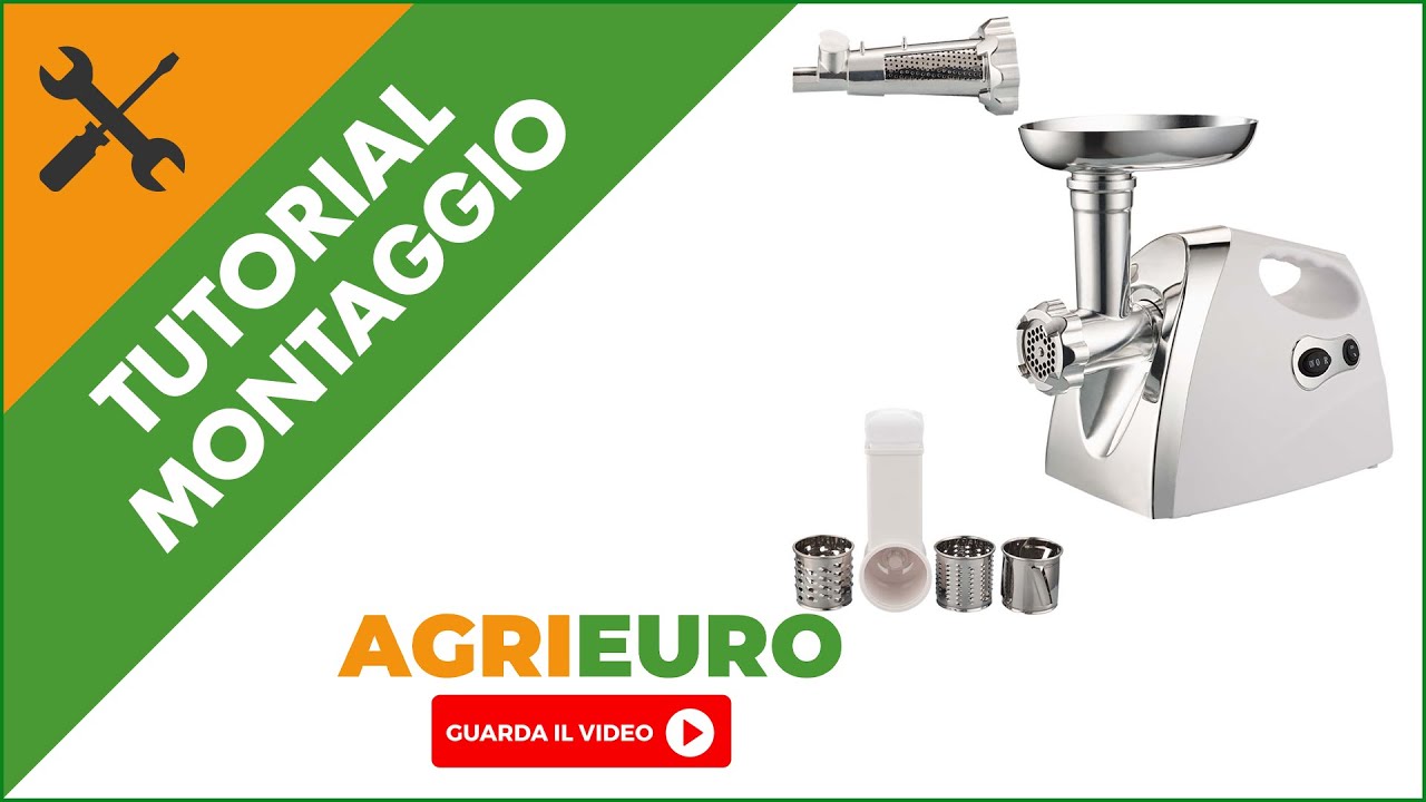 Multifunzione Duetto Plus R.G.V. passapomodoro - tritacarne - grattugia: montaggio