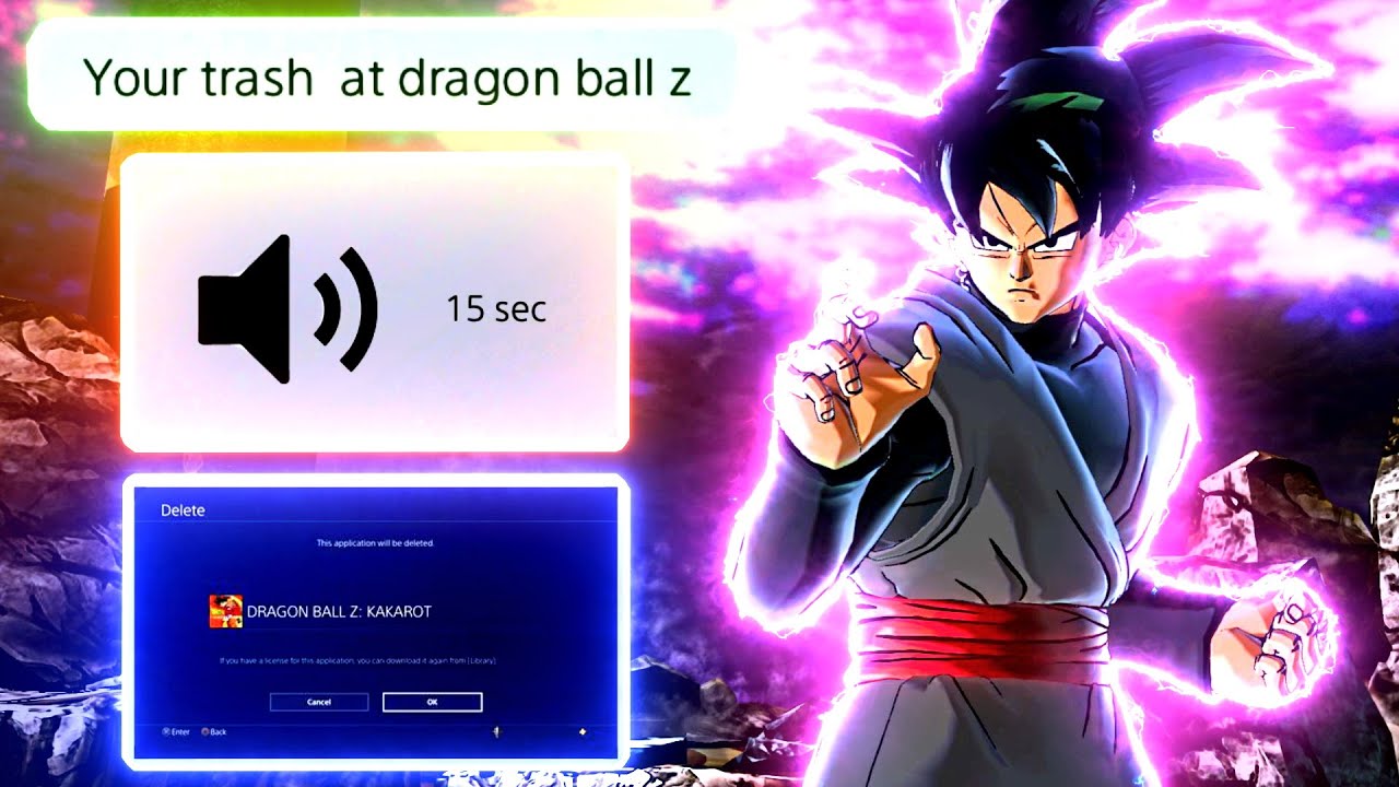 Я сделал Trash Talker на микрофоне, удалив Dragon Ball Z Kakarot с помощью Goku Black | Dragon Ba...