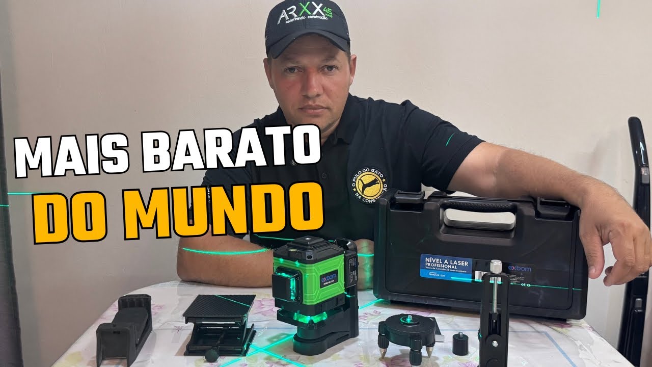 O NÍVEL A LASER MAIS BARATO DO MUNDO PARECE ATÉ MENTIRA @CONSTRUÇÃO EM FAMÍLIA