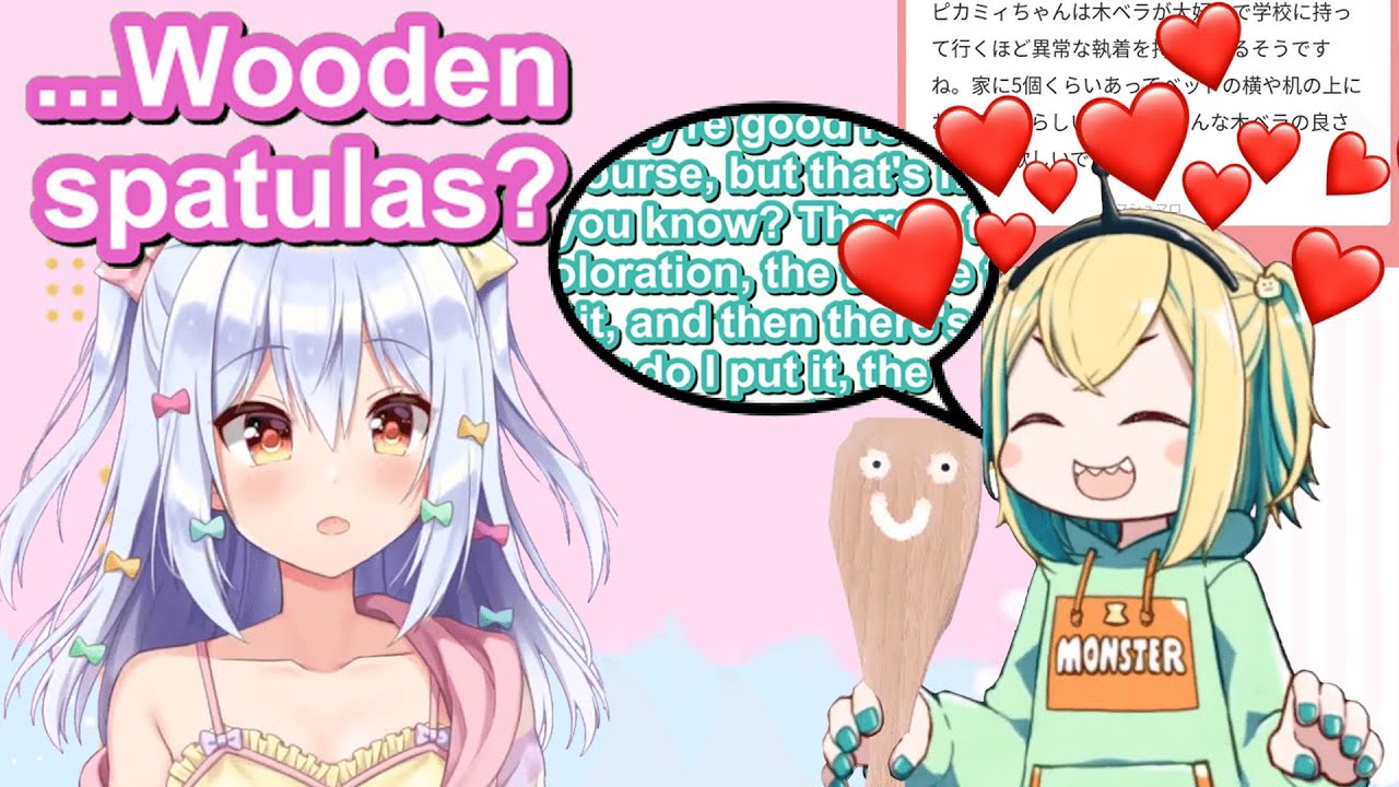 Pikamee lectures Tamaki about wooden spatulas [EN subs]