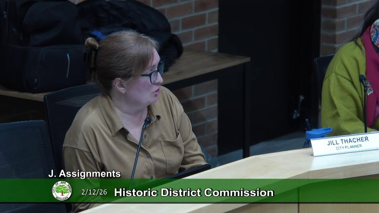 Ann Arbor Historic District Commission Meeting 2/12/26