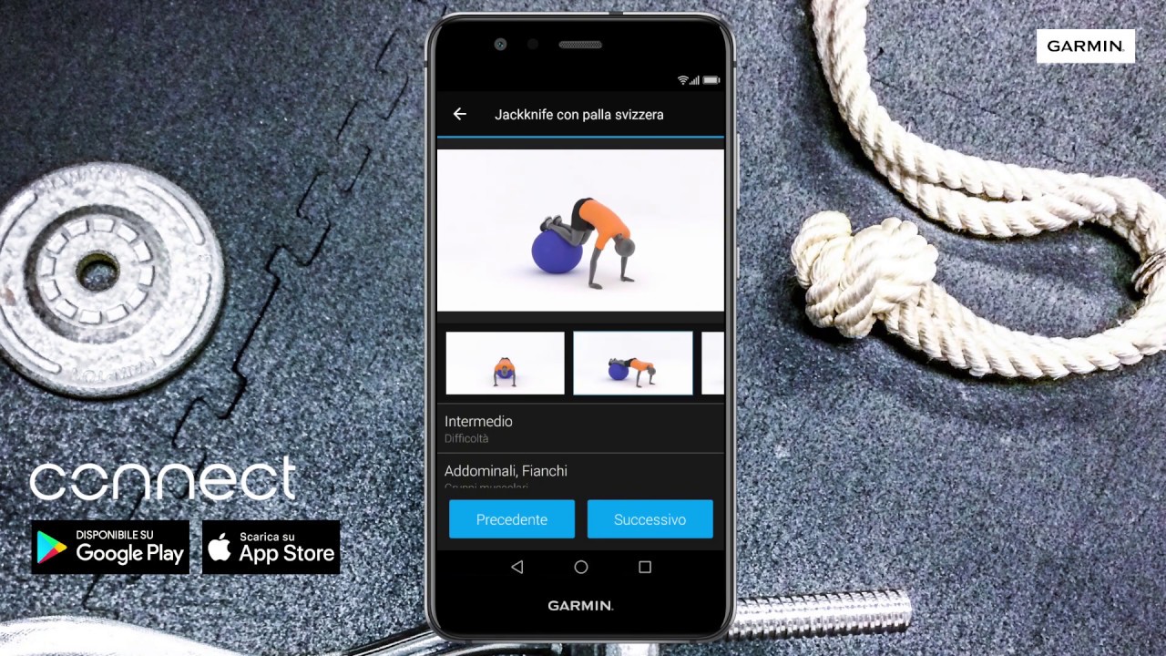 Garmin Connect - Allenamento per addominali scolpiti