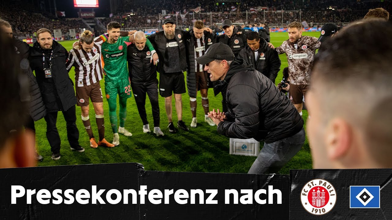 Die Pressekonferenz nach dem Spiel gegen den Hamburger SV