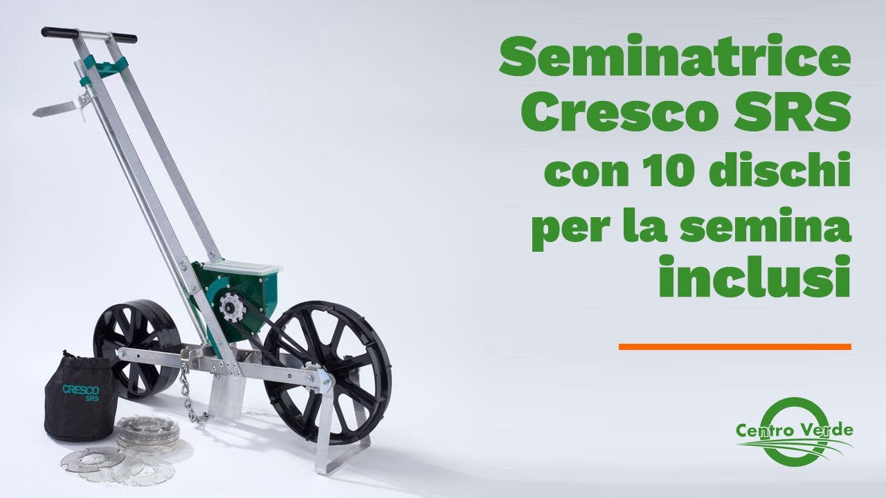 Seminatrice Cresco SRS con 10 dischi per semina inclusi