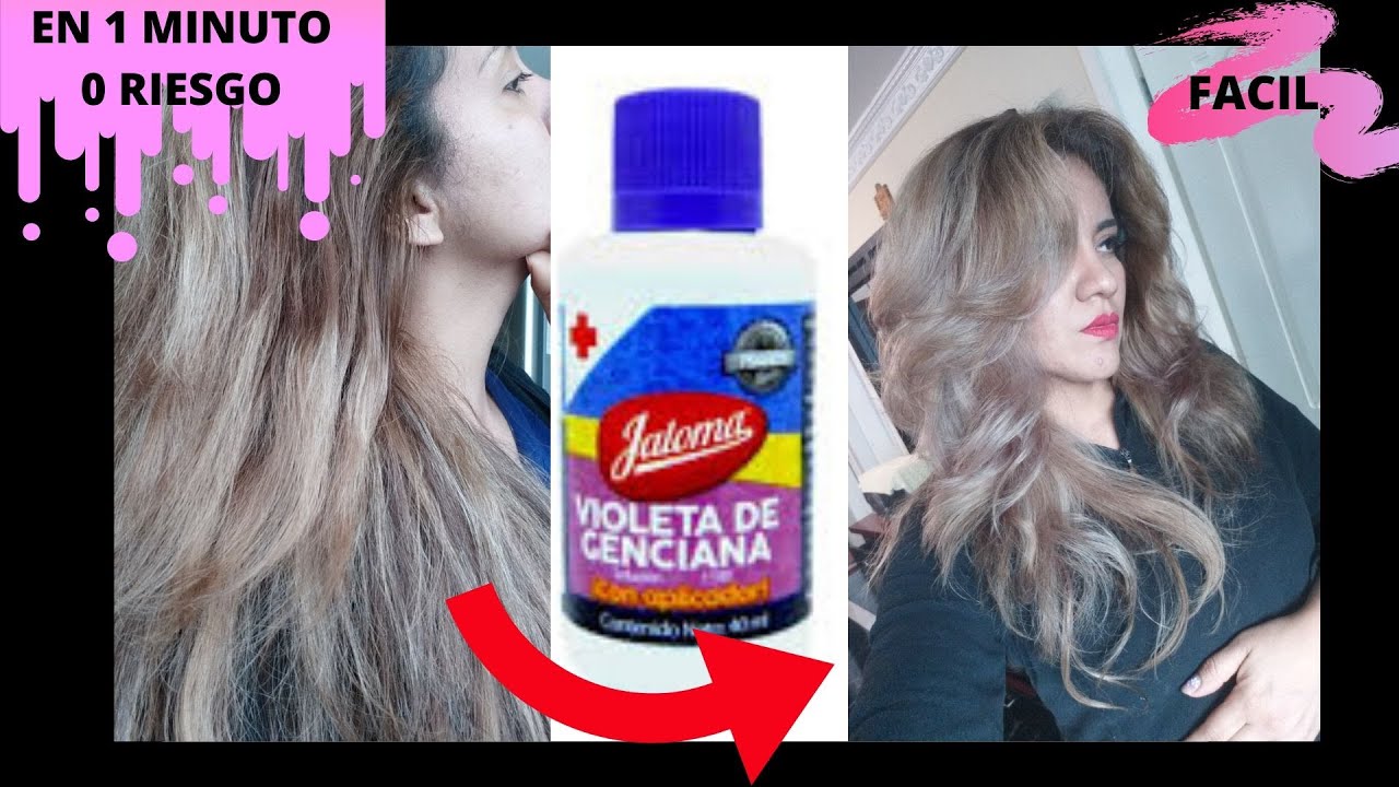 QUITA LO AMARILLO/NARANJA DEL CABELLO EN 1 MINUTO. F&oacute;rmula mejorada!. VIOLETA DE GENCIANA.