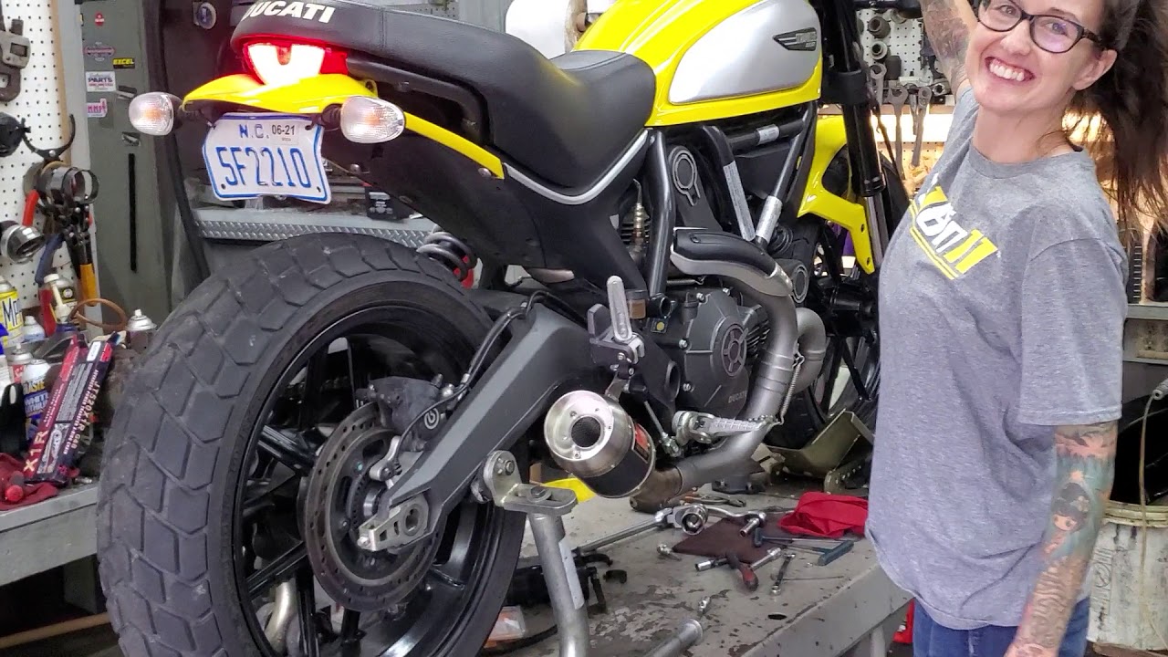 Killgurl's new Competition Werkes exhaust - Ducati Scrambler