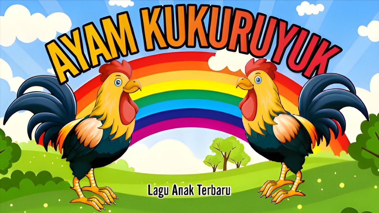 🌈LAGU AYAM KUKURUYUK👶 LAGU ANAK TERBARU- LAGU ANAK POPULER | ANIMASI LUCU & CERIA 