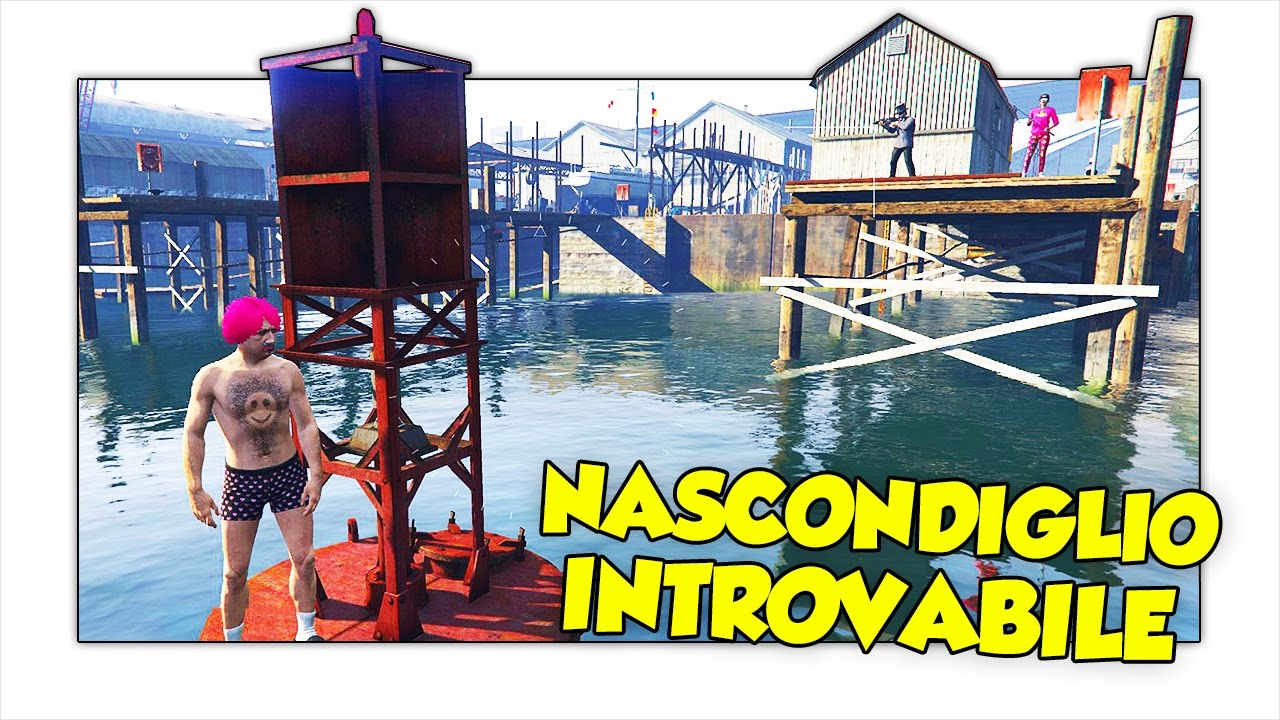 GTA 5 ITA - INCREDIBILE NASCONDIGLIO IN EQUILIBRIO SULLA BOA!! w/ Two Players One Console