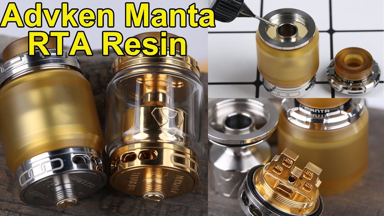 Manta RTA PEI Version by Advken | Resin tube | Triple air hole control  | King of smooth airflow