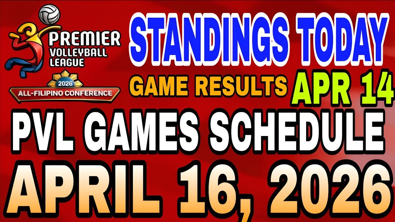 PVL SEMIFINALS STANDINGS TODAY APRIL 14, 2026 | SCHEDULE APRIL 16, 2026 | PVL ALL FILIPINO 2026