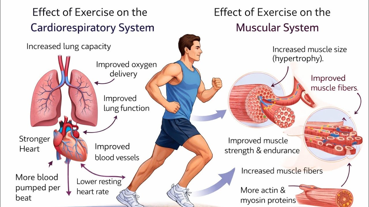 Effect of exercise on cardio respiratory and muscular system, chapter 7, physical education
