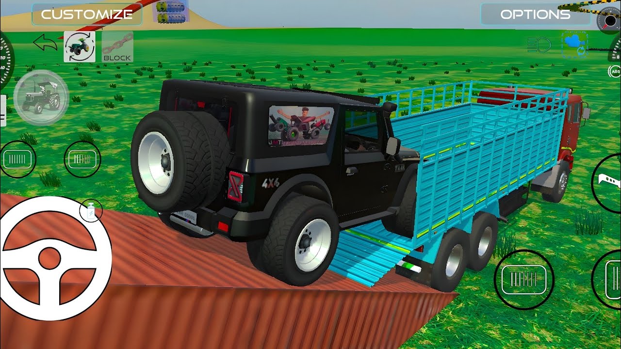 Drive Dumper and Unloading Stone From💥 Dumper Truck in Game#thar #4x4#gameplay#fortuner #scorpio