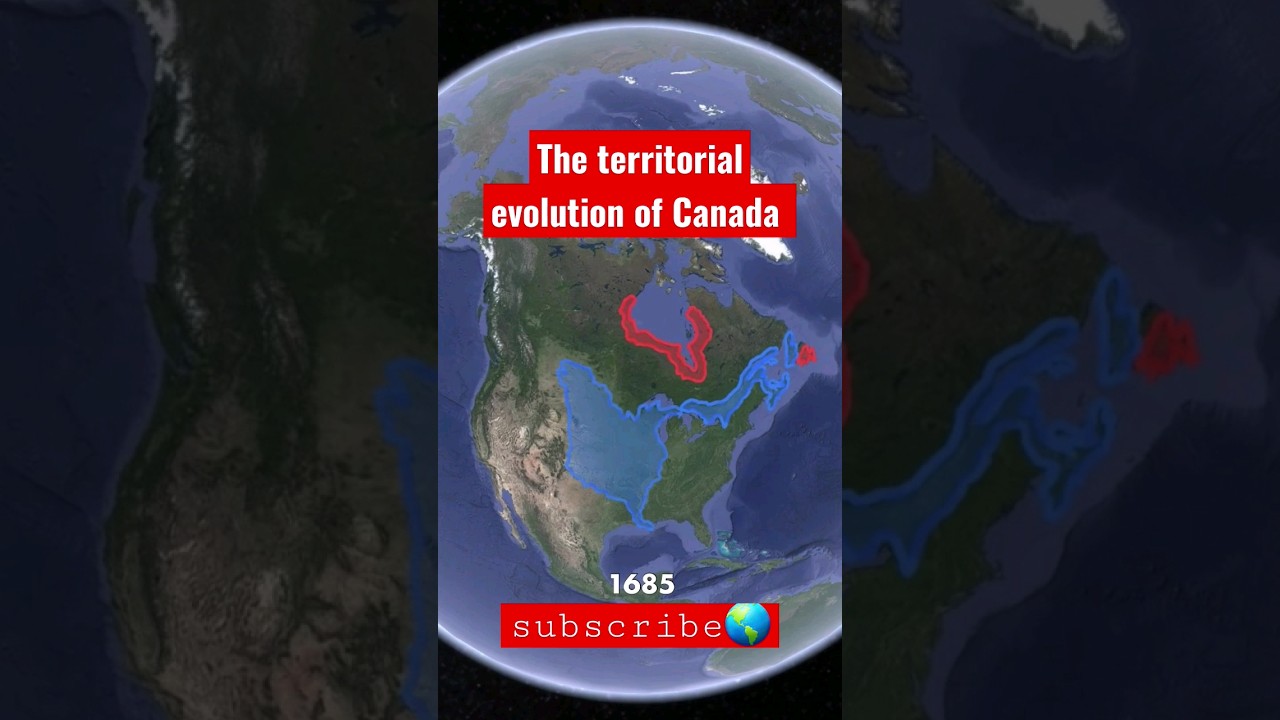 The territorial evolution of Canada #canada #history #map #subscribe #world