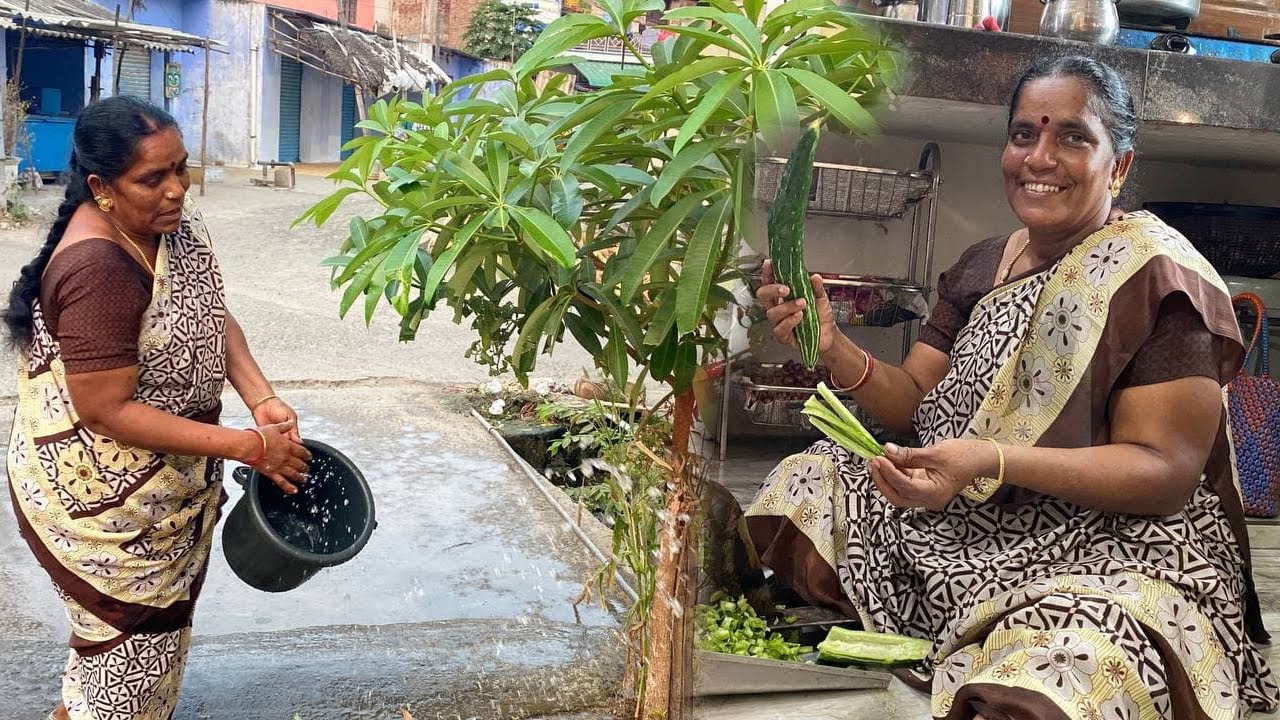காலையில அம்மாக்கு என்ன குழம்பு வைக்குறதுனுத பெரிய குழப்பமே 🤣 Snake Gourd Kootu || Amma Kai Pakkuvam